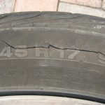 Cracked tyres