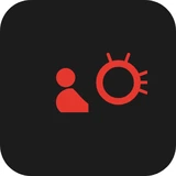 Red airbag warning light symbol - a seated figure facing a large inflated circle