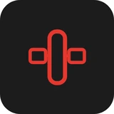 Red door open warning light symbol - a car seen from above with both doors standing open
