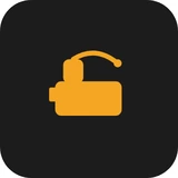 Amber engine management warning light symbol - the outline of an engine block