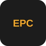 Amber EPC warning light symbol - the letters EPC, the VW electronic power control lamp