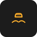 Amber ESP and traction control warning light symbol - a car above two skid marks