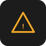 Amber general warning light symbol - an exclamation mark inside a triangle