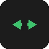 Green indicator repeater symbol - two arrows, one pointing left and one right