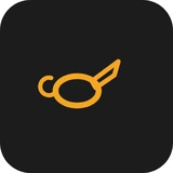 Amber low engine oil level warning light symbol - an oil can with a drip and a wavy level line inside it