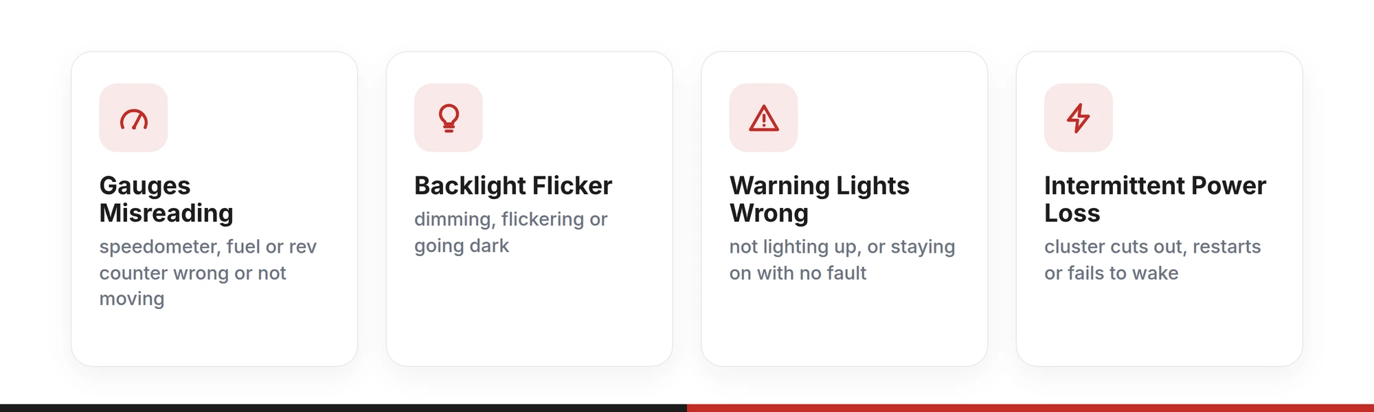 Volkswagen Polo instrument cluster fault signs: misreading gauges, backlight flicker, wrong warning lights and intermittent power loss